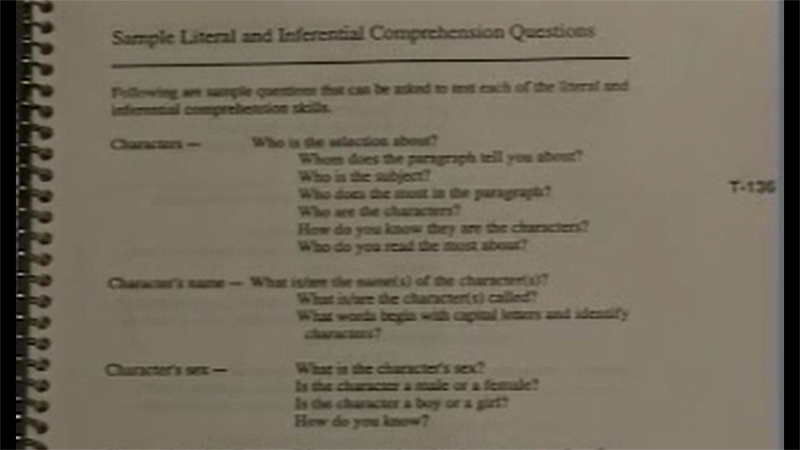 Teaching Literal Comprehension